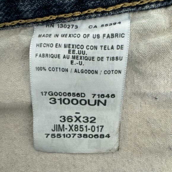 Wrangler‎ Jeans Mens Sz 33x30* Blue Distressed Cowboy Western Workwear Denim - Picture 7 of 9